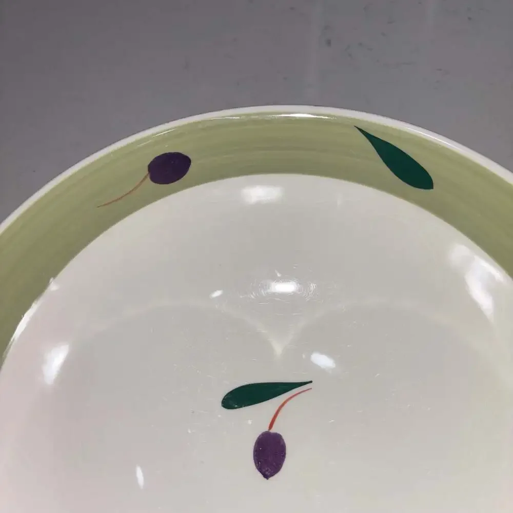 Maxam Hand Painted Italian Olive and Leaf 10-inch Serving Bowl